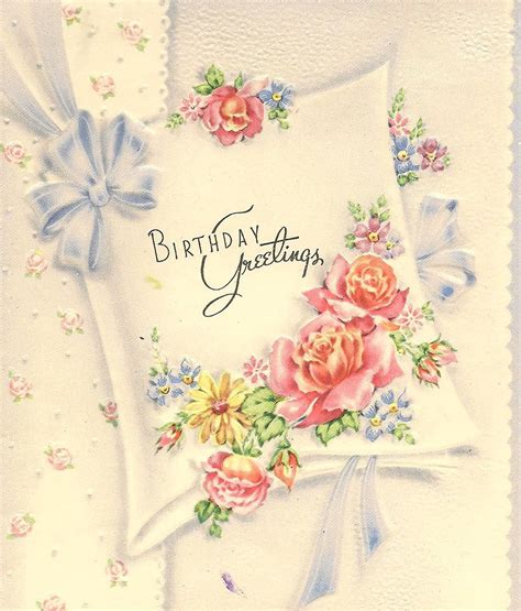 The cards are kept in cellophane sleeves &. birthday roses | Here's a vintage birthday card with roses ...