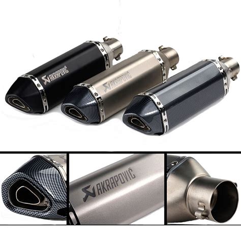 36mm 51mm Universal Muffler Exhaust Escape Motorcycle For Akrapovic