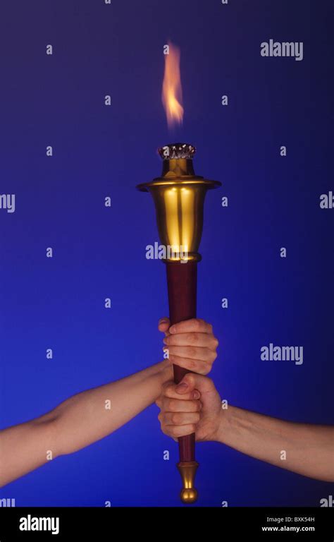 Ceremonial Olympic Style Torch Stock Photo Alamy