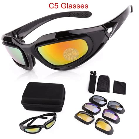 Tactical Glasses Military Goggles Army Sunglasses 4 Lens Hunting Eyewear Shooting Hiking