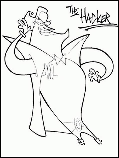 Hacker after using the transformatron in  measure for measure . Cyberchase Coloring Pages 1
