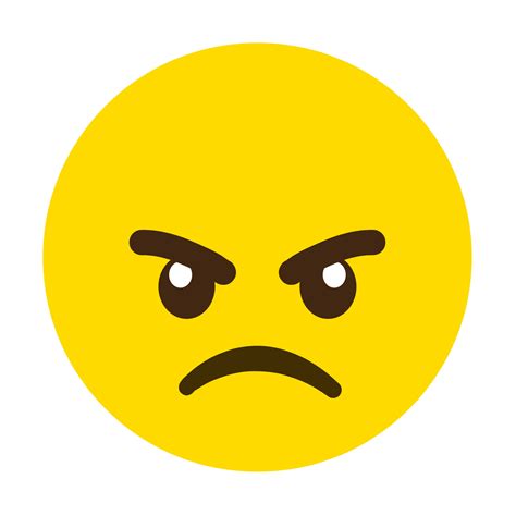 An Angry Or Dissatisfied Face Emoji 6828446 Vector Art At Vecteezy