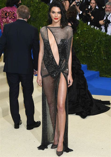 Met Gala Kendall Jenner Reveals Thong In See Through Dress