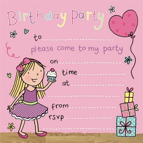 Girls Birthday Party Invitations Girls Party Invitations Girl