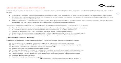 Check List De Mantenimientopdf Pdf Document
