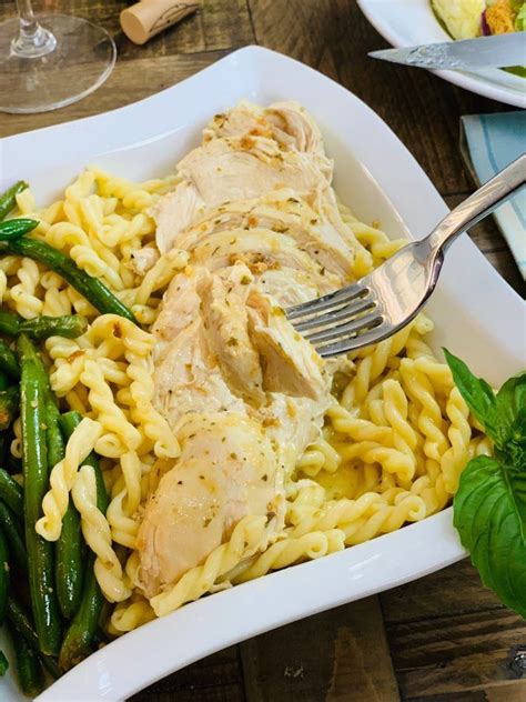 Rinse chicken in cool water and pat. Olive Garden Italian Dressing Chicken- Ninja Foodi Recipe ...