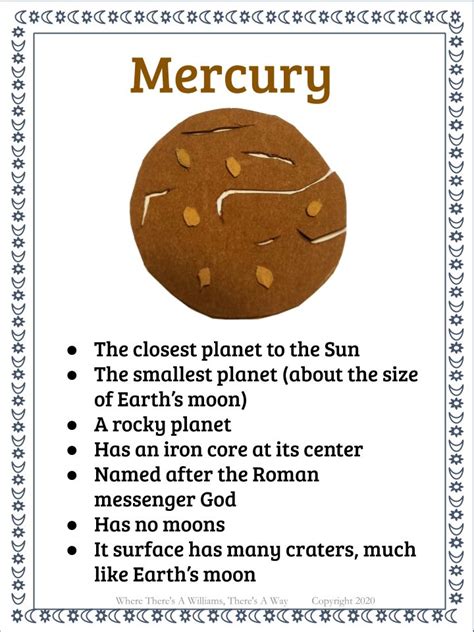 Space Mega Pack Mercury Facts Space Lessons Outer Planets