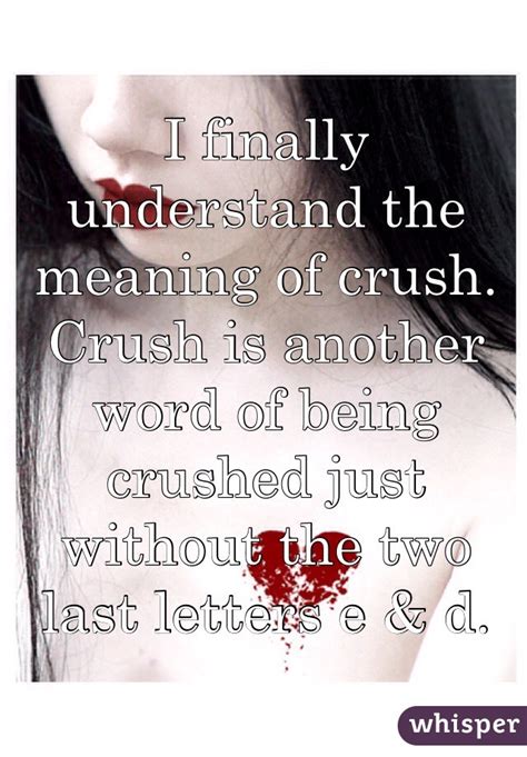 I Finally Understand The Meaning Of Crush Crush Is Another Word Of