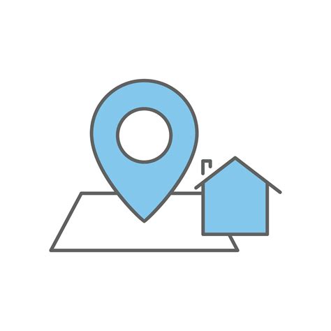 Map Icon Illustration With House Suitable For Location Icon Two Tone