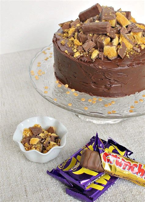Cadbury Crunchie Cake With A Twirl Recipe Recipe Crunchie Cake Coffee Cake Cadbury Recipes