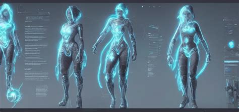 Character Sheet Concept Art Of Cortana Realistic Stable Diffusion