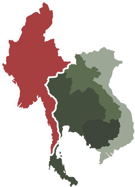 Download Thailand Map Regions Color Coded