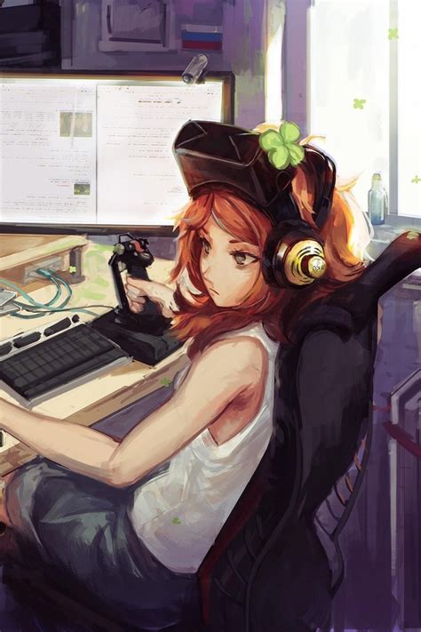 640x960 Anime Gamer Girl Iphone 4 Iphone 4s Hd 4k Wallpapers Images