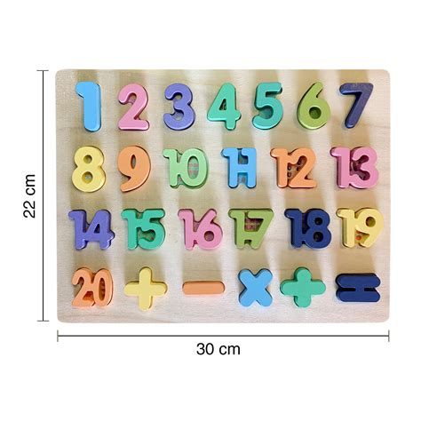 Wooden Math Number 1 20 Pastel Colors Opal Toys