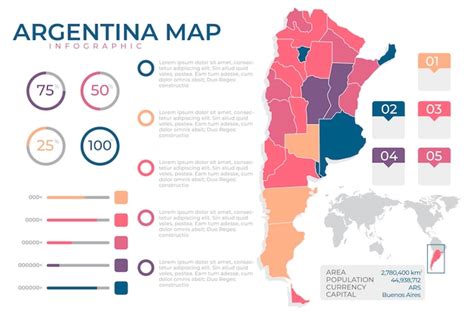 Free Vector Flat Design Infographic Map Of Argentina