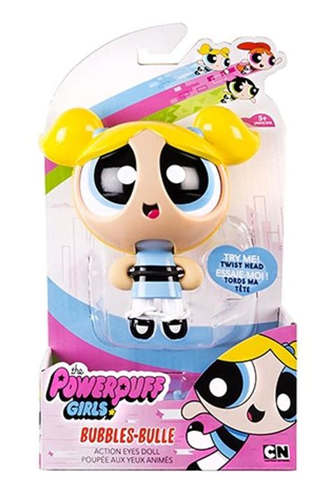 Cartoon Network Powerpuff Girls Action Eyes Doll Bubbles Yellow Blue