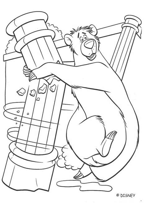 Dschungelbuch malvorlagen kinder für ausdrucken. Baloo in king louie kingdom coloring pages - Hellokids.com