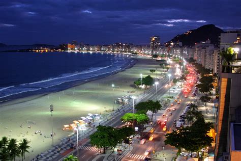 Our Life In Brasil And The Usa Rio De Janeirocopacabana At Night