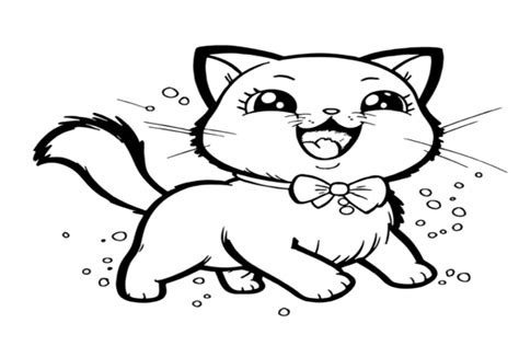 Cute Cat Coloring Page For Kids Graphic By Muabanuk81 · Creative Fabrica
