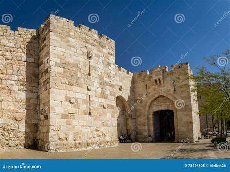 Jaffa Gate In Old City Of Jerusalem Israel Editorial Stock Photo