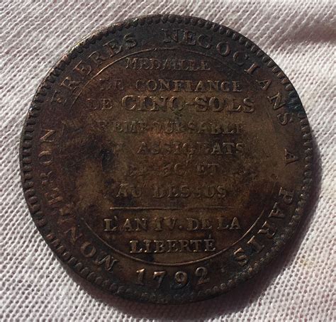 France Revolutionary 1792 Monneron Freres 5 Sols Tokencoin Coin Talk