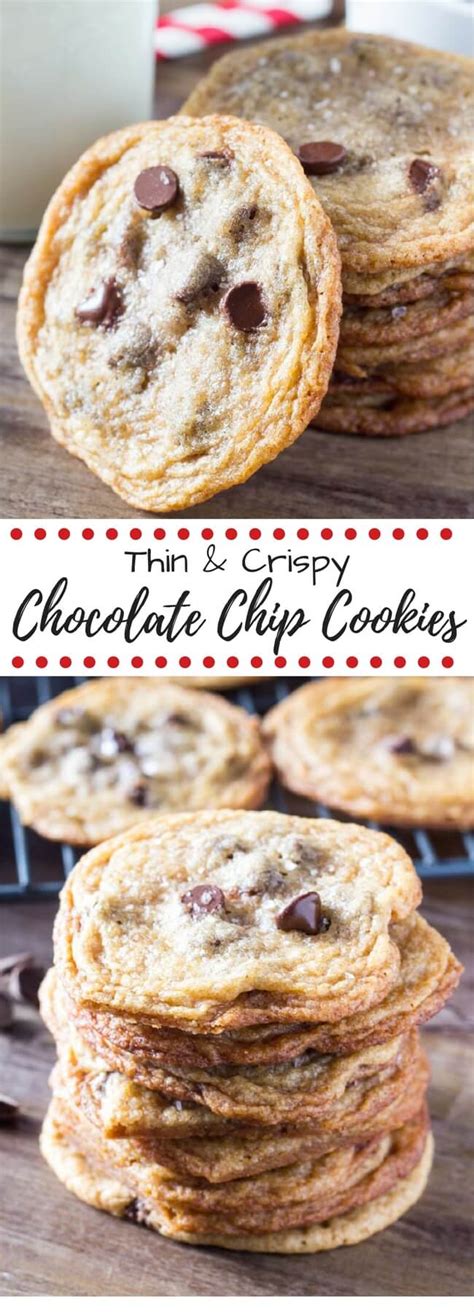 But this isn't your average chocolate chip cookies recipe! Thin & Crispy Chocolate Chip Cookies - Just so Tasty