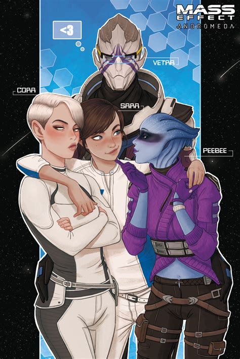 Mass Effect Me Andromeda Sara Ryder Pelessaria B Sayle Peebee Me Vetra Nyx