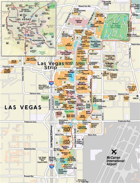 Vegas Strip Walking Map