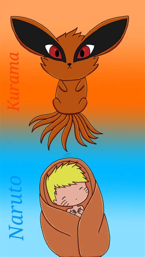 Kurama And Naruto Baby Version By Lucarioknight134 On Deviantart