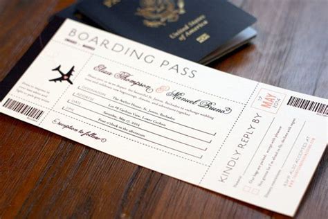 Bei weddix findet das hochzeitspaar garantiert stressfrei jede hochzeitskarte, die für den großen tag gebraucht werden. Boarding Pass Hochzeitseinladung, Ziel ...