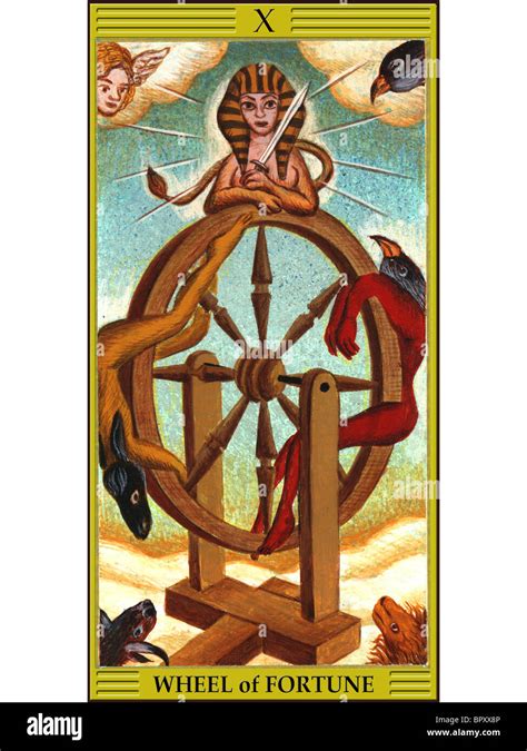 Wheel Of Fortune Tarot Card Stock Photo Alamy