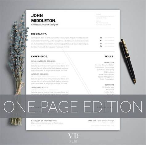 A discrete timeline running down the length of the page smoothly guides the recruiter's eye along your work experience. Professional Resume Template 5 Pages | Administrative ...