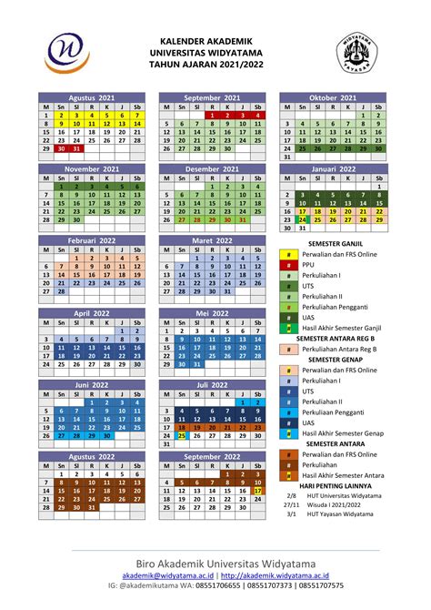 Kalender Akademik 20212022 Biro Administrasi Akademik