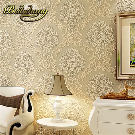 Beibehang Wall Paper Pune Jane European Damascus 3d Stereoscopic Relief