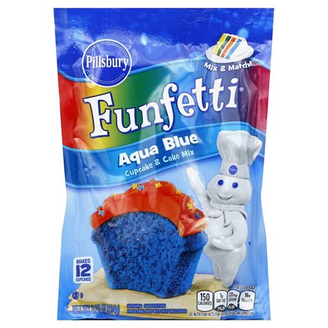 Pillsbury Funfetti Aqua Blue Cupcake And Cake Mix Shop Baking