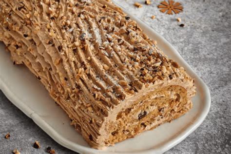 Bûche de Noël au praliné la recette de Philippe Conticini