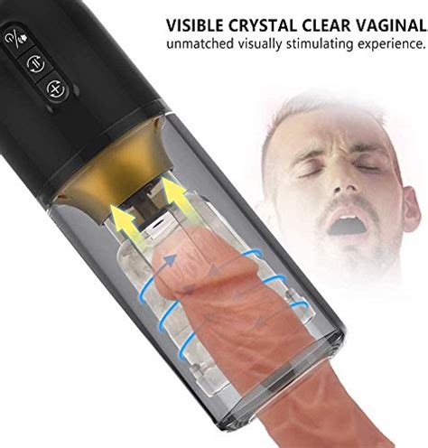 Automatic Thrusting Rotating Male Masturbator Cup D Realistic Vagina Electric Pocket Pussy