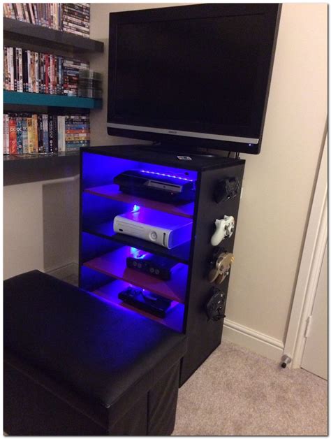 Video game console storage cabinets. 100+ Cool Interior Design Ideas for Gamers - The Urban ...