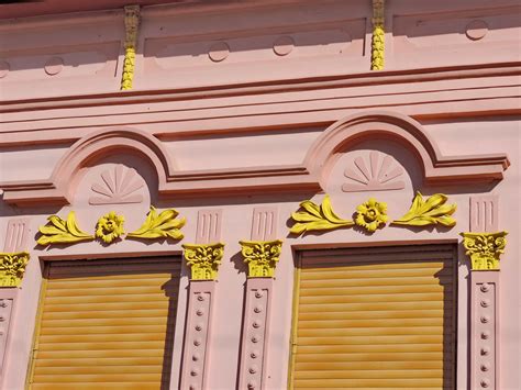 Free Picture Baroque Detail Facade Pink Windows Arch