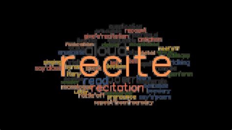 Recite Synonyms And Related Words What Is Another Word For Recite
