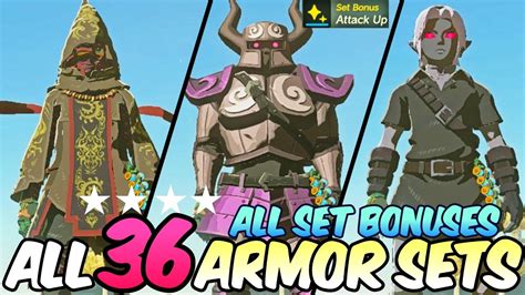 ALL 36 Armor Sets Bonus Secret Bonus In Zelda Tears Of The Kingdom