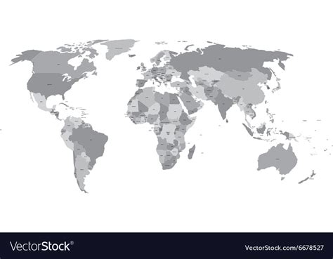 Political World Map On White Background Royalty Free Vector