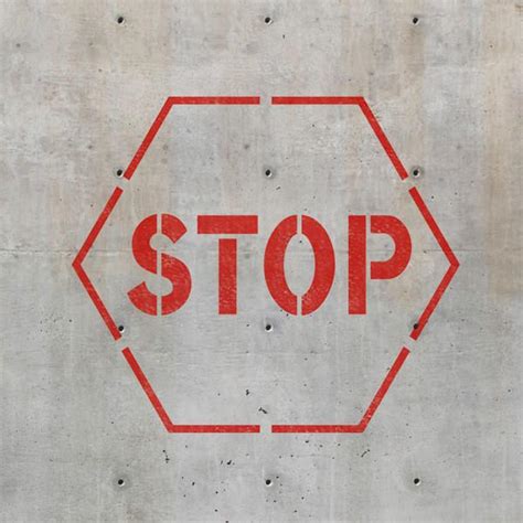Stop Sign Stencil Stop Stencil Safety Stencils Industrial Stenci