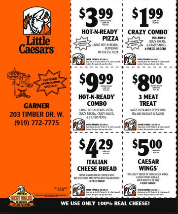 Now you can streamline your pizza experience with the great new little caesars app. Little Caesars Printable Coupons December 2015 - Info ...