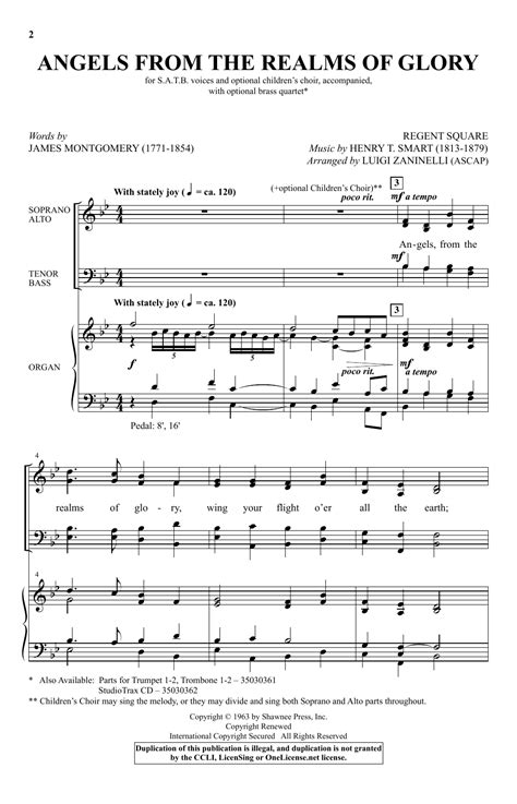 Angels From The Realms Of Glory Sheet Music Direct