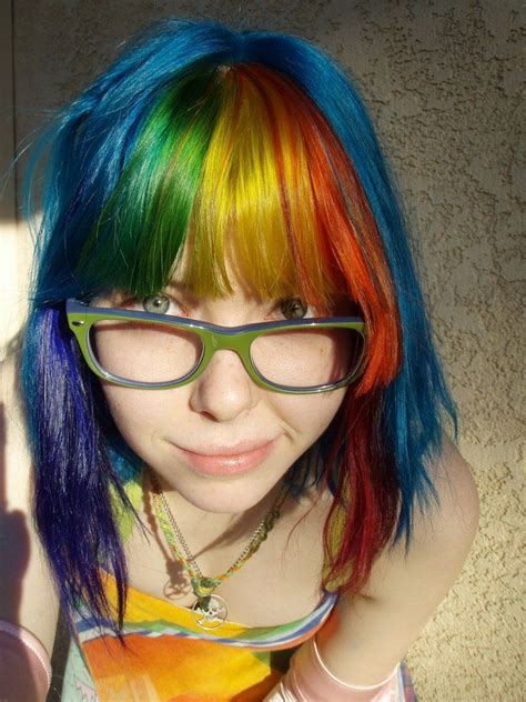 Pin On Rainbow And Multicolor Hair