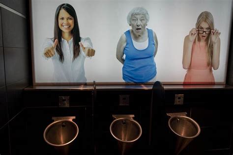Photos Of Women Above Urinals Reacting To Men Using The Bathroom Universal City Walk Lesbian