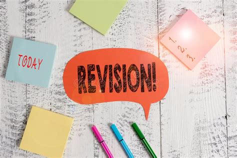 Text Sign Showing Revision Conceptual Photo Action Of Revising Over