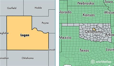 Logan County Oklahoma Map Of Logan County Ok Where