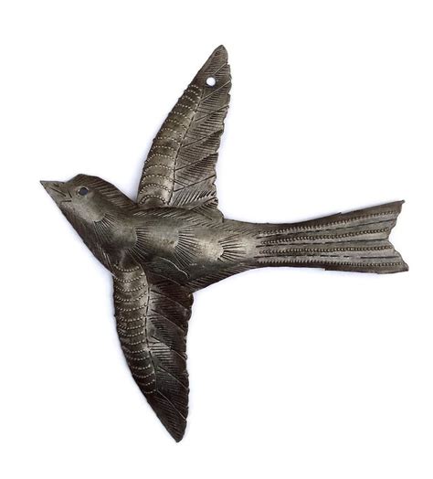 Metal Ornamental Birds Recycled Steel Drum Art Flock Of Birds Etsy